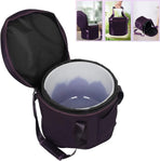 Singing Bowl Carry Bag with Handle, Thickened Padded Travel Case for Yoga Meditation Sound Bowl, Purple, 14, image 4