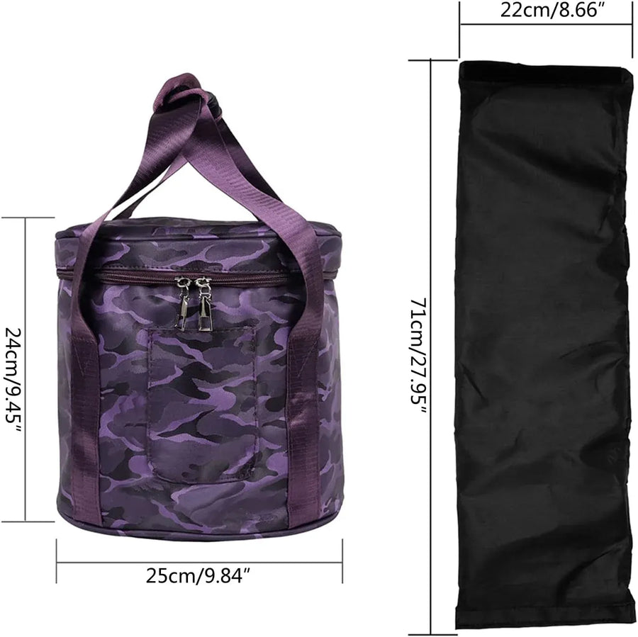 Singing Bowl Carry Bag with Handle, Thickened Padded Travel Case for Yoga Meditation Sound Bowl, Purple, 14, image 6