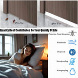Silicone Weather Stripping Seal Strip, Self Adhesive Soundproof Draft Stopper for Doors and Windows, Clear 16.5 Ft 25mm, White - Top-Down View