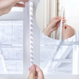Silicone Weather Stripping Seal Strip, Self Adhesive Soundproof Draft Stopper for Doors and Windows, Clear 16.5 Ft 25mm, White
