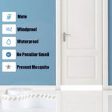 Silicone Weather Stripping Seal Strip, Self Adhesive Soundproof Draft Stopper for Doors and Windows, Clear 16.5 Ft 25mm, White