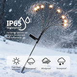 Solar Garden Lights 2 Pack, 16 LED Swaying Firefly Lights for Patio Pathway Courtyard Decoration, Big Bulb Waterproof - Front View