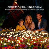 Solar Garden Lights 2 Pack, 16 LED Swaying Firefly Lights for Patio Pathway Courtyard Decoration, Big Bulb Waterproof