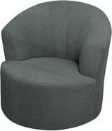 1 Pack Swivel Barrel Chair Slipcover Stretch Soft Washable Furniture Protector for Round Club Accent Chairs Living Room Gray