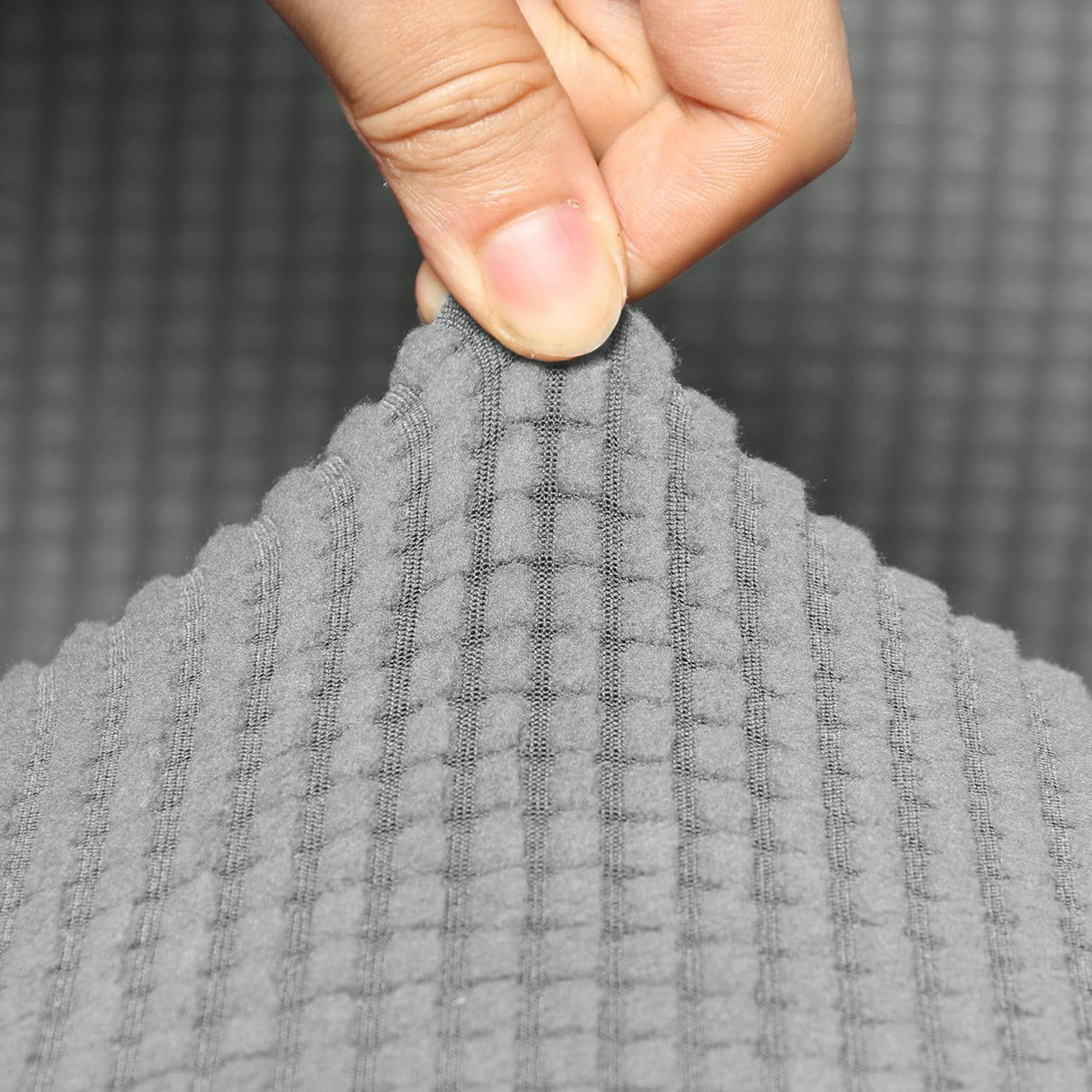 1 Pack Swivel Barrel Chair Slipcover Stretch Soft Washable Furniture Protector for Round Club Accent Chairs Living Room Gray