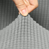 1 Pack Swivel Barrel Chair Slipcover Stretch Soft Washable Furniture Protector for Round Club Accent Chairs Living Room Gray - Side View