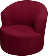 1 Pack Swivel Barrel Chair Slipcover Stretch Washable Soft Furniture Protector for Round Club Accent Chairs Living Room Red