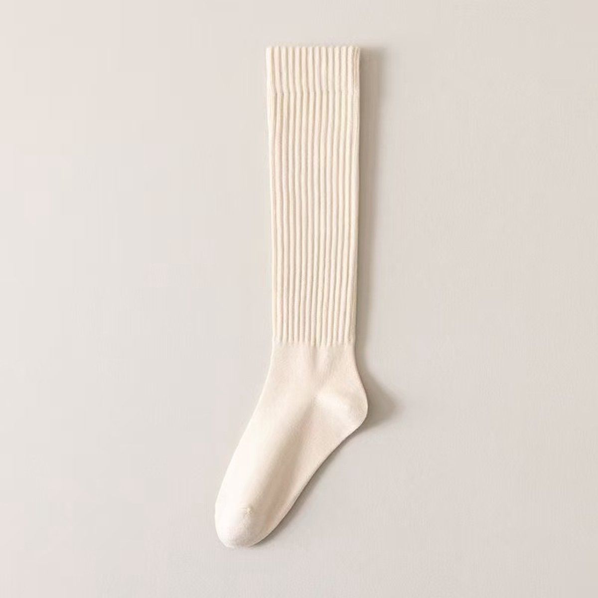 5 Pairs Women's Ribbed Knee High Socks, Solid Color Long Casual Socks for Autumn Winter Outfits, Boots and Daily Wear