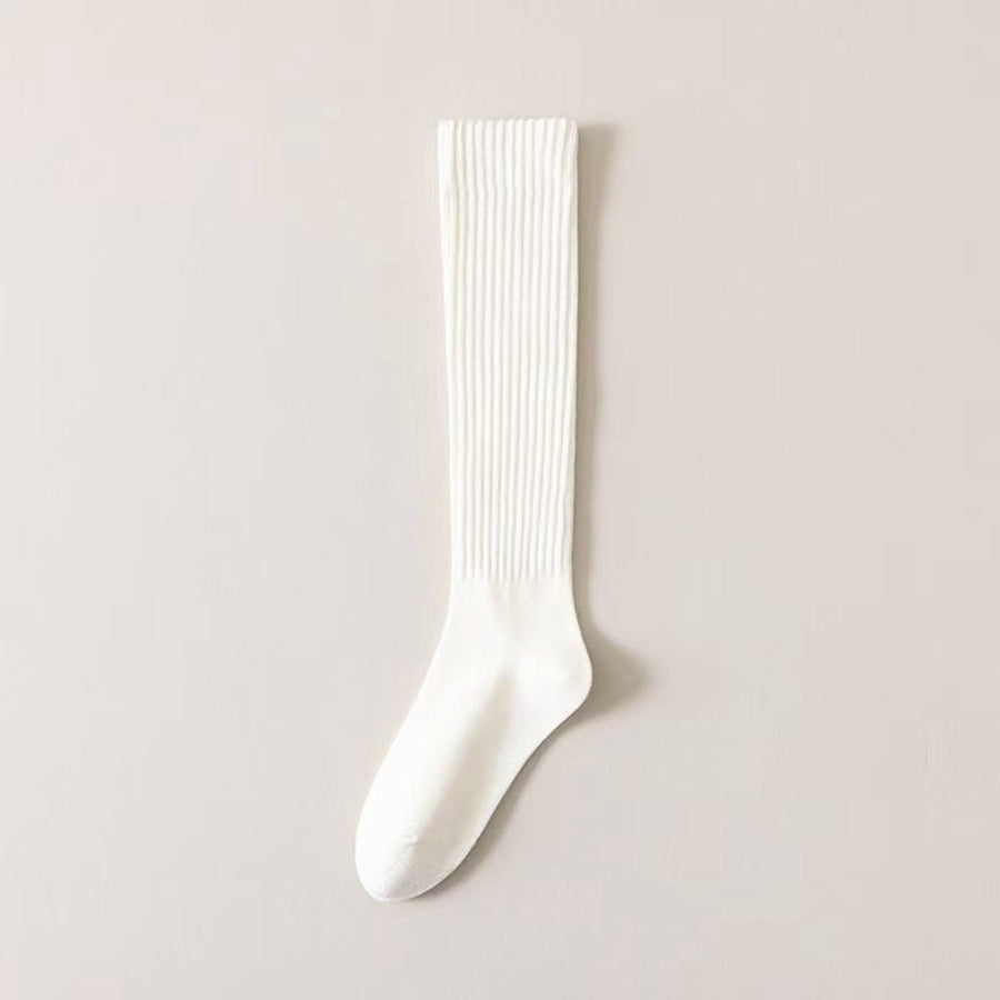 5 Pairs Women's Ribbed Knee High Socks, Solid Color Long Casual Socks for Autumn Winter Outfits, Boots and Daily Wear