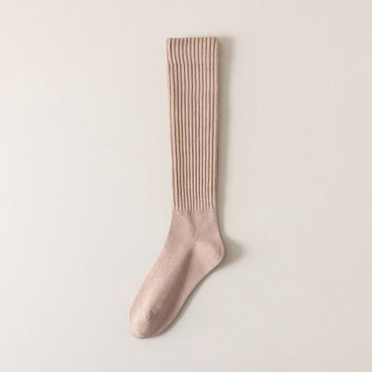 5 Pairs Women's Ribbed Knee High Socks, Solid Color Long Casual Socks for Autumn Winter Outfits, Boots and Daily Wear