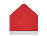 6 Pack Red Santa Claus Christmas Chair Covers, Festive Dining Chair Slipcovers for Kitchen, Party, Home Decor and Holiday Table Setup - 45-Degree Angle