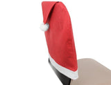 6 Pack Red Santa Claus Christmas Chair Covers, Festive Dining Chair Slipcovers for Kitchen, Party, Home Decor and Holiday Table Setup - Close-Up Angle