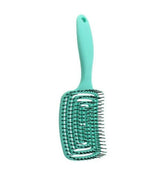 Curved Vented Hair Brushes for Women, Anti Frizz Hair Detangling Brush for Long Thick Curly Hair, Fast Drying Hair Detangler Wet Hair Brush Green