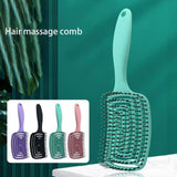 Curved Vented Hair Brushes for Women, Anti Frizz Hair Detangling Brush for Long Thick Curly Hair, Fast Drying Hair Detangler Wet Hair Brush Green