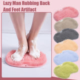 Shower Foot Massager Scrubber, Silicone Bath Massage Cushion Brush Anti-Slip for Lazy Wash Feet, Improves Foot Circulation Blue