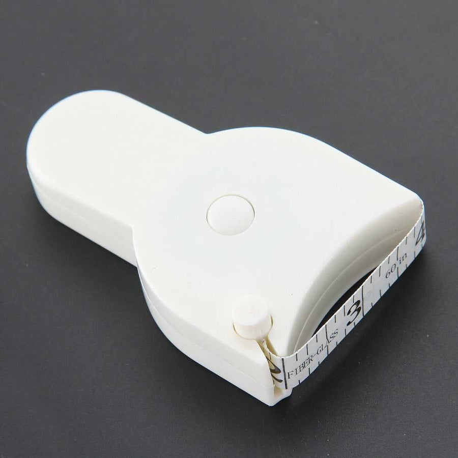 Body Measuring Tape, 60 Inch Retractable Measuring Tape for Body: Waist, Hip, Bust, Arms, and More (White) White
