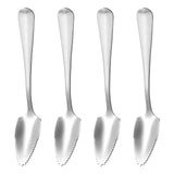 4Pcs Stainless Steel Grapefruit Spoons with Serrated Edges 15.50X2.70X0.50CM As Shown