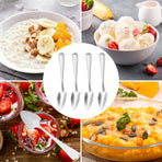 4Pcs Stainless Steel Grapefruit Spoons with Serrated Edges 15.50X2.70X0.50CM As Shown