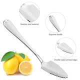 4Pcs Stainless Steel Grapefruit Spoons with Serrated Edges 15.50X2.70X0.50CM As Shown