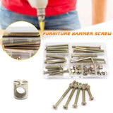 Plated Screws and Screws Replacement Parts Furniture Socket Head Screws for Furniture Cots Beds Crib Nut Assortment Sets for Bed Frame,Furniture,Chairs and Cabinets One Size Gold