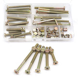 Plated Screws and Screws Replacement Parts Furniture Socket Head Screws for Furniture Cots Beds Crib Nut Assortment Sets for Bed Frame,Furniture,Chairs and Cabinets One Size Gold - Close-Up Angle