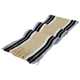 Men's Winter Scarf - Classic Striped Tassel Edge Soft Warm Scarf, Woolen Yarn Knitted Scarf Beige