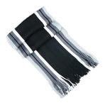 Men's Winter Scarf - Classic Striped Tassel Edge Soft Warm Scarf, Woolen Yarn Knitted Scarf Coffee