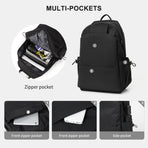 Unisex Lightweight Water-Resistant Backpack Black