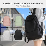 Unisex Lightweight Water-Resistant Backpack Black - Close-Up Angle