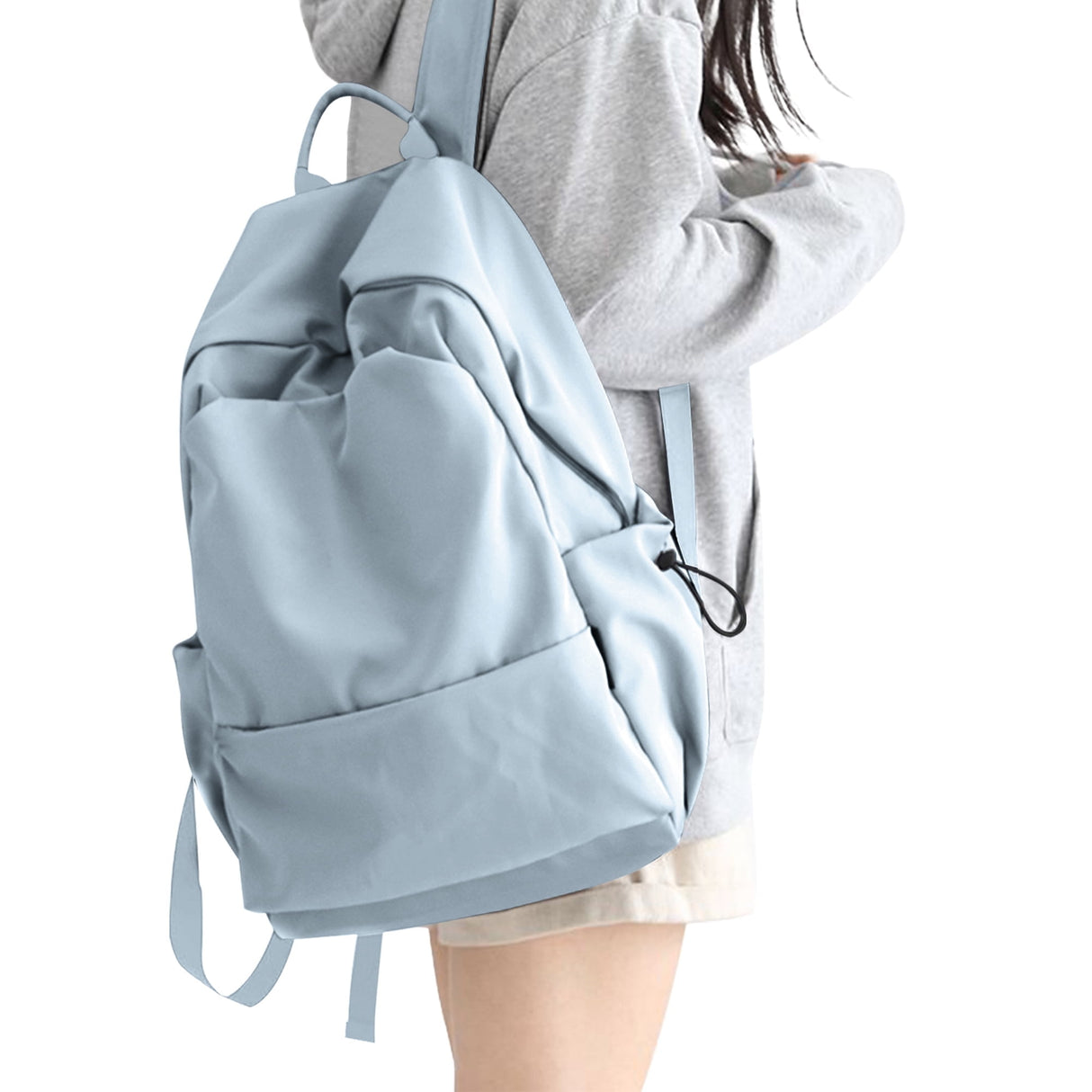 Unisex Lightweight Water-Resistant Backpack, Black Blue