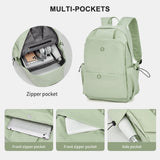 Unisex Lightweight Water-Resistant Backpack, Black Light Green