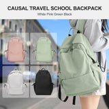 Unisex Lightweight Water-Resistant Backpack, Black Light Green