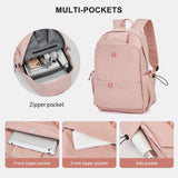Unisex Lightweight Water-Resistant Backpack, Black Pink
