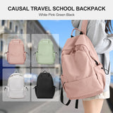 Unisex Lightweight Water-Resistant Backpack, Black Pink