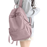 Unisex Lightweight Water-Resistant Backpack, Black Purple
