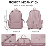 Unisex Lightweight Water-Resistant Backpack, Black Purple