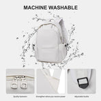 Unisex Lightweight Water-Resistant Backpack, Black White