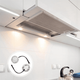 2pcs Range Hood Light Bulbs, Stainless Steel Range Hood LED Light Replacement Recessed Kitchen Range Hood Light - Close-Up Angle