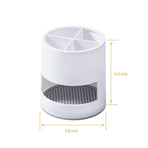 Toothbrush Holders Toothpaste Stand Bathroom Organizer Cup Kitchen Cutlery Rack Vanity Countertop Makeup Brush Pen Storage White Round