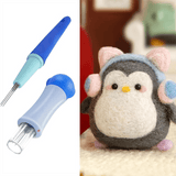 2 Pack Needle Felting Tools,Pen Style Tool with 3 Needles and Punch