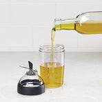 Salad Dressing Shaker Container Bottle Universal Manual Sauces Mixer Juice Mixing Bottle Resistant 8.4with Measurement Black