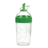 Salad Dressing Shaker Container Bottle Universal Manual Sauces Mixer Juice Mixing Bottle Resistant 8.4with Measurement Green