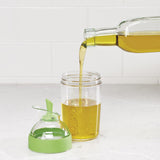 Salad Dressing Shaker Container Bottle Universal Manual Sauces Mixer Juice Mixing Bottle Resistant 8.4with Measurement Green