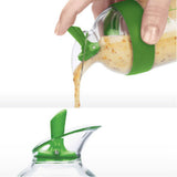 Salad Dressing Shaker Container Bottle Universal Manual Sauces Mixer Juice Mixing Bottle Resistant 8.4with Measurement Green