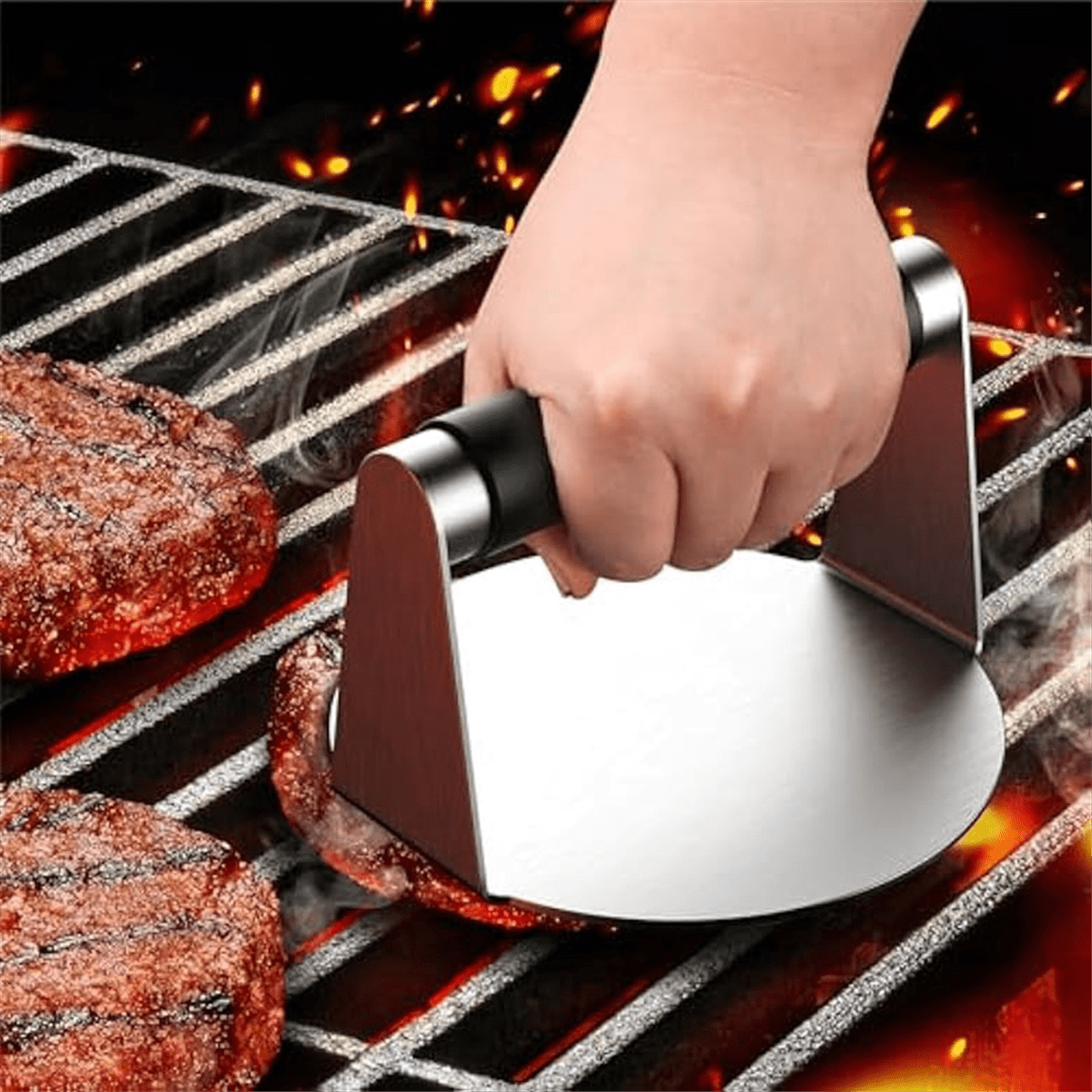 Smash Burger ,Hamburger Smasher Tool for Griddle, Stainless Steel Ham Patty ,Grill Smashburger