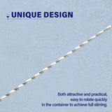 Bar Spoon Cocktail Mixing Stirrers for Drink, Stainless Steel 12 Inches Long Handle, Silver 4 Pieces
