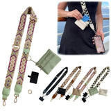 Phone Strap with Zipper Pouch,Crossbody Adjustable Chain Lanyard with PU Leather Wallet for All Phones Light Green