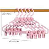 Plastic Pants Hangers with Clips 5 Pack Heavy Duty Skirt Hangers Swivel Hook and Notches Space Saving Acrylic Clip Hangers for Pants Suitable for All Clothing White