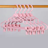 Plastic Pants Hangers with Clips 5 Pack Heavy Duty Skirt Hangers Swivel Hook and Notches Space Saving Acrylic Clip Hangers for Pants Suitable for All Clothing White
