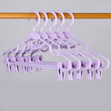 Plastic Pants Hangers with Clips 5 Pack Heavy Duty Skirt Hangers Swivel Hook and Notches Space Saving Acrylic Clip Hangers for Pants Suitable for All Clothing White - 45-Degree Angle
